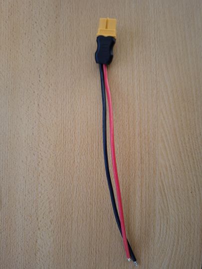 XT60 connector female met 17cm rode en zwart kabel